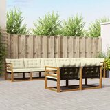  Set vanjskih sofa 8 kom. Prirodna i krem Smeđa 404 x 166,5 x 73 cm | shoptok.hr