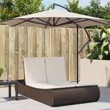 Maison Chic Dvojni Ležalnik - Sončna ležalnik z blazinami rjav poli ratan, (22043001) | Shoptok.si