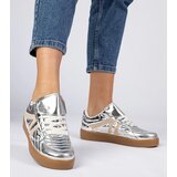 Gemre Silver patent leather women's sneakers Keyla | shoptok.hr