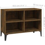 TV ormarić s metalnim nogama dimljeni hrast 69,5 x 30 x 50 cm | shoptok.hr