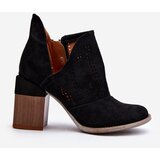 Boto Women's Black Cutout Boots with Stiletto Heel Niartima | shoptok.hr