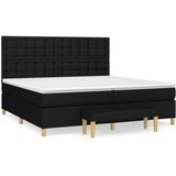  Krevet s oprugama i madracem crni 200x200 cm od tkanine | shoptok.hr