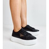 Gemre Black leather sneakers with thick soles Attia | Shoptok.si