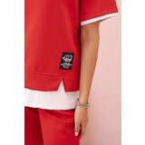 Kesi Włoski Women's butter set with short sleeves and pants red | Shoptok.si