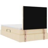  Krevet S LED lampica s uzglavljem Krema 120 x 200 cm tkanina | shoptok.hr