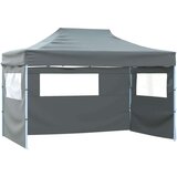 Šator za svadbe - šator za zabave Antracit 291 x 431 x 315 cm Oxford tkanina - Antracit s dvije bočne zidove Da | shoptok.hr