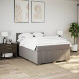  Krevet s oprugama i madracem smeđesivi 140 x 190 cm od tkanine | shoptok.hr