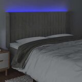  Uzglavlje svjetlosivo 203 x 16 x 118/128 cm baršunasto | shoptok.hr