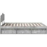  Konstrukcija postelje z vzglavjem Betonsko siva 150 x 200 cm, (5000102332) | Shoptok.si