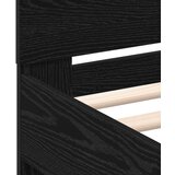  Postelja s LED lučmi Črna Oreh 75x190 cm Umetni les | Shoptok.si