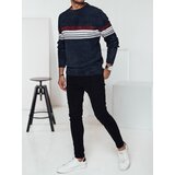 DStreet Sweter męski w paski granatowy | shoptok.hr