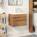 Ormarić za umivaonik s ugradbenim umivaonikom Artisan hrast | shoptok.hr