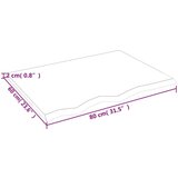  Kupaonska radna ploča svjetlosmeđa 80x60x2 cm tretirano drvo | shoptok.hr