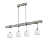 Brilagi Luster na sajli WOOD GLASS 4xE27/60W/230V borovina/siva/bela | Eponuda.com