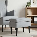  Stolica za noge Svjetlosiva 55 x 35 x 41 cm Tkanina - Svjetlosiva Cijene
