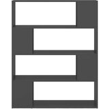 vidaXL knjižna omara za razdelitev prostora siva 100x24x124 cm | Shoptok.si