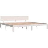  Okvir za krevet od masivne borovine bijeli 200 x 200 cm | shoptok.hr