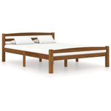  Posteljni okvir medeno rjav iz trdne borovine 140x200 cm, (20646067) Cene