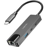 Logilink Type C HUB, 1 x 2.5 Gb LAN, 1x USB-A 3.0, 2 x USB Type C 2.0 ( 6140 ) Cene