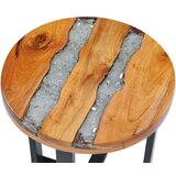vidaXL stolić za kavu 40 x 45 cm masivna tikovina i poliesterska smola | shoptok.hr