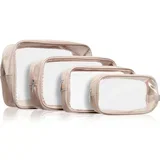 Travel Collection Cosmetic bag putni kozmetički set Beige 4 kom