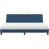  Krevet s madracem plavi 200 x 200 cm od tkanine | shoptok.hr