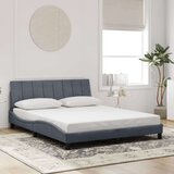 vidaXL Posteljni okvir z vzglavjem temno siv 160x200 cm žamet | Shoptok.si
