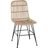  Jedilna stolica 2 pcs Naravna 41 x 55 x 85 cm Rattan in jeklo, (5000296692) | Shoptok.si