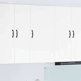 vidaXL Zidni kuhinjski ormarić Visoki sjaj bijela 50 x 31 x 100 cm | shoptok.hr