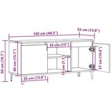 vidaXL TV ormarić Artisan hrast 102x35x50 cm izrađeno drvo Cijene