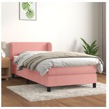  Box spring postelja z vzmetnico roza 80x200 cm žamet | Shoptok.si