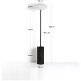 Kave Home Bela/črna stoječa svetilka s steklenim senčilom (višina 120 cm) Idela – | Shoptok.si
