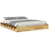 Maison Chic Posteljni okvir - Dvoposteljna postelja - Zakonska postelja brez vzmetnice 150x200 cm masivni les hrast-J10916, (21762474) Cene