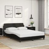 Maison Chic Posteljni okvir - Dvoposteljna postelja - Zakonska postelja z vzglavjem črn 140x200 cm umetno usnje-J15997, (21763558) | Shoptok.si
