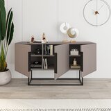 Marckeric Siva/bež nizka komoda 150x80 cm Titan – | Shoptok.si