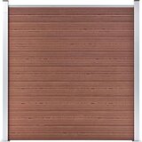 vidaXL WPC ograjni paneli 3 kvadratni + 1 poševni 619x186 cm rjavi | Shoptok.si