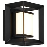 Searchlight Chaplin Pravokotna LED stenska svetilka, mat črna - 100 mm, (22100692) | Shoptok.si