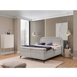 Ropez Svijetlo sivi boxspring krevet s prostorom za odlaganje 200x200 cm Ornes – | shoptok.hr