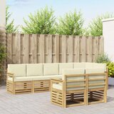  Set vanjskih sofa 8 pcs Bijela i krem 306 x 128,5 x 73 cm | Eponuda.com