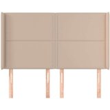  Uzglavlje s ušima boja cappuccina 147x16x118/128cm umjetna koža | shoptok.hr