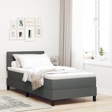 vidaXL Posteljni okvir z vzmetnico Siva Tkanina 100 x 200 cm Cene