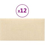  Zidne ploče od tkanine 12 kom krem 60 x 30 cm 2 16 m² | shoptok.hr