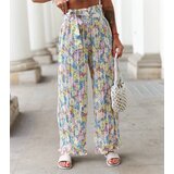 UR/CEO Yellow pleated floral pants Cesate | Shoptok.si