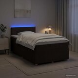  Boxspring krevet s madracem Tamno smeđa 120 x 190 cm Tkanina | shoptok.hr