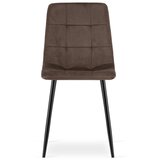 KARA stolica - tamnosmeđi baršun / crne noge x 2 | shoptok.hr