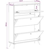  Ormar za cipele BREDA 78 x 24 x 103 cm Konstruirano drvo - Dimljeni hrast | shoptok.hr