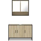  2-dijelni set kupaonskog namještaja boja hrasta sonome drveni | shoptok.hr