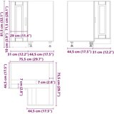 vidaXL Kuhinjski kutni donji ormarić Porto crni konstruirano drvo | shoptok.hr