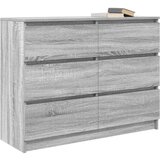 vidaXL Komoda siva sonoma 100x35x76 cm inženirski les | Shoptok.si