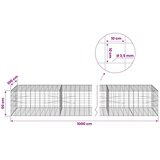  Gabion s žicom debljine 3 5 mm i mrežom 10x10 cm 1000x100x50 cm - 100 cm 50 cm 1000 cm | shoptok.hr
